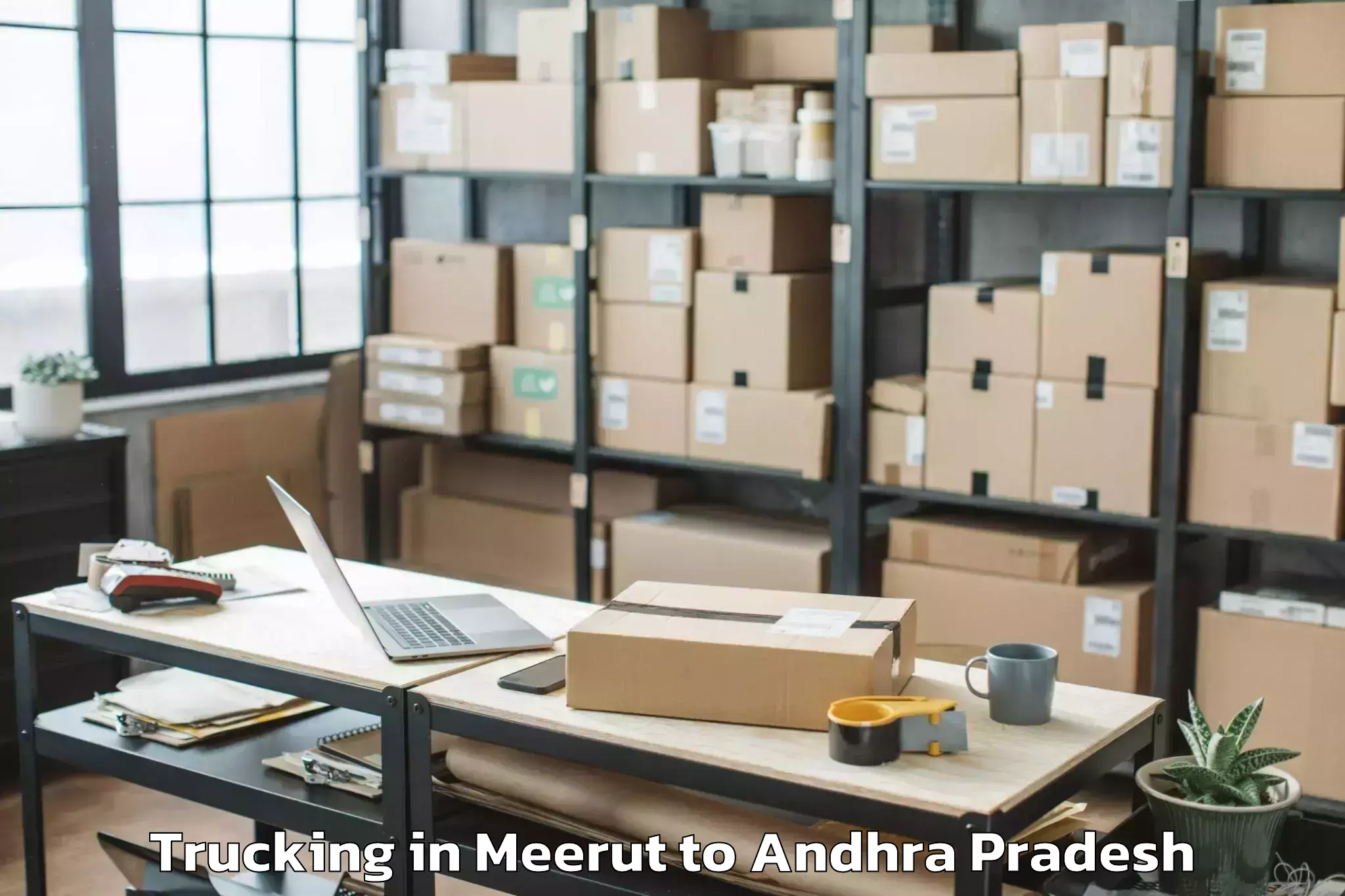 Leading Meerut to Muttukuru Trucking Provider